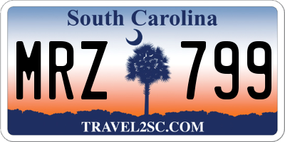 SC license plate MRZ799