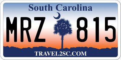 SC license plate MRZ815