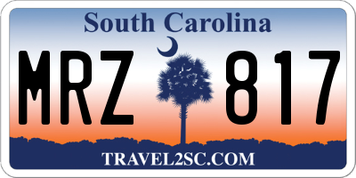 SC license plate MRZ817