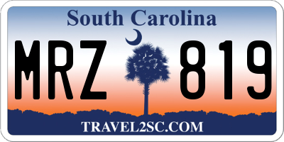 SC license plate MRZ819