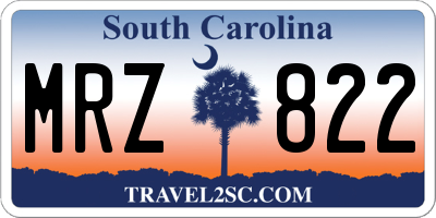 SC license plate MRZ822