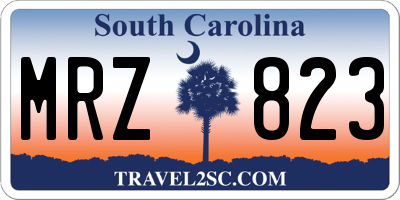SC license plate MRZ823