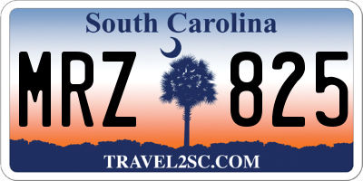 SC license plate MRZ825