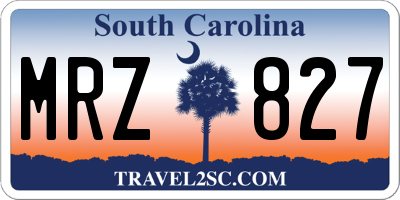 SC license plate MRZ827