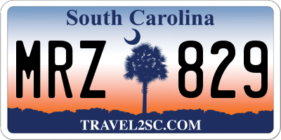 SC license plate MRZ829