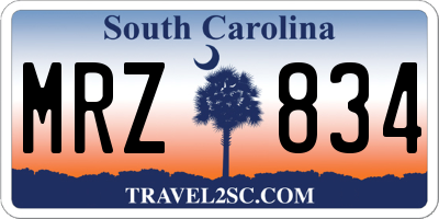 SC license plate MRZ834