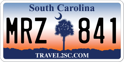SC license plate MRZ841