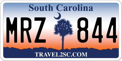 SC license plate MRZ844