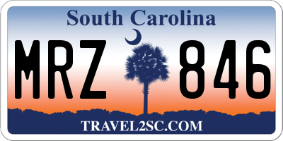 SC license plate MRZ846