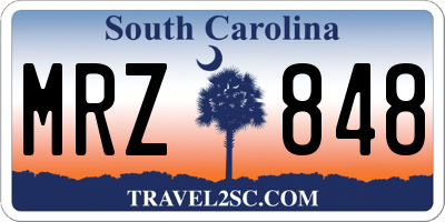 SC license plate MRZ848
