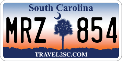 SC license plate MRZ854