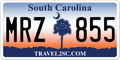 SC license plate MRZ855