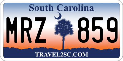 SC license plate MRZ859