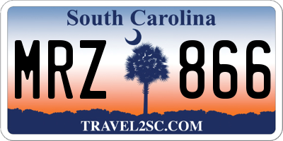 SC license plate MRZ866