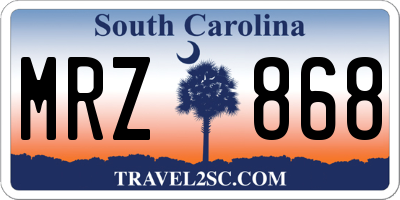 SC license plate MRZ868