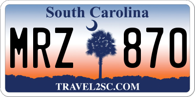 SC license plate MRZ870