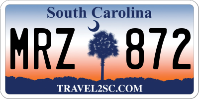 SC license plate MRZ872