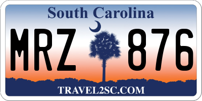 SC license plate MRZ876