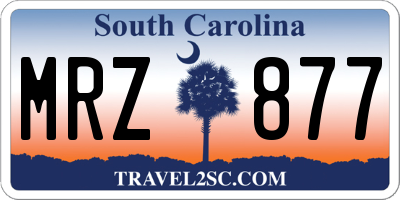 SC license plate MRZ877