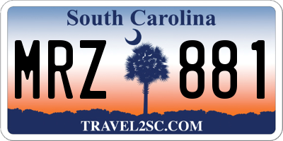 SC license plate MRZ881