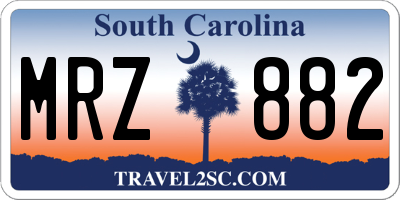 SC license plate MRZ882