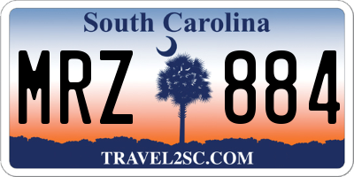 SC license plate MRZ884