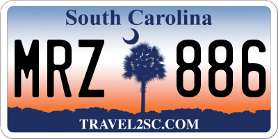 SC license plate MRZ886