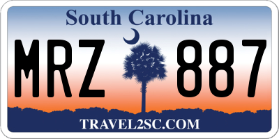SC license plate MRZ887