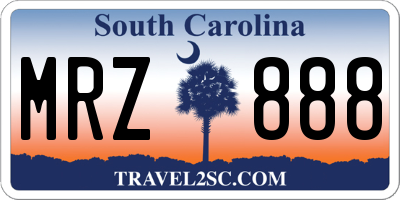 SC license plate MRZ888