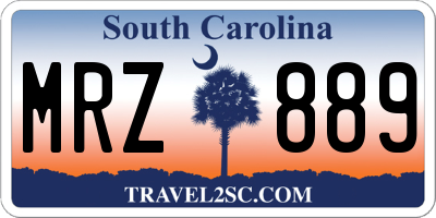 SC license plate MRZ889