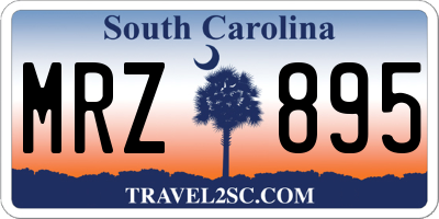 SC license plate MRZ895