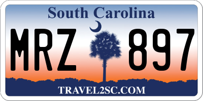 SC license plate MRZ897