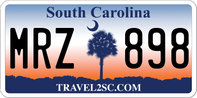 SC license plate MRZ898