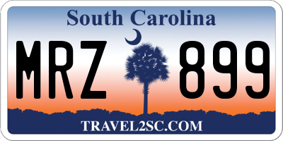 SC license plate MRZ899