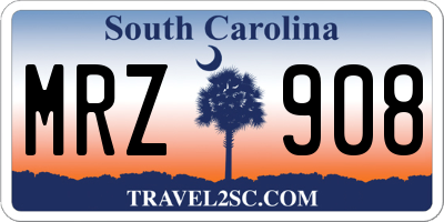 SC license plate MRZ908
