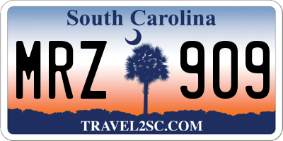 SC license plate MRZ909