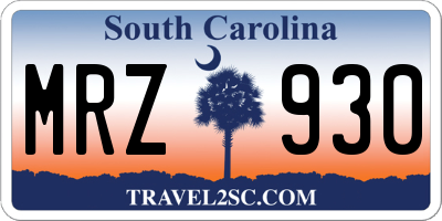SC license plate MRZ930