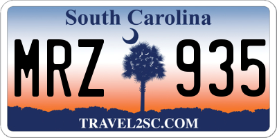 SC license plate MRZ935