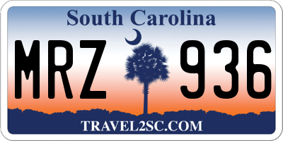 SC license plate MRZ936