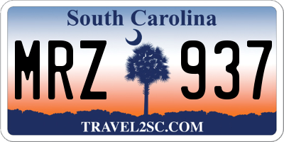 SC license plate MRZ937