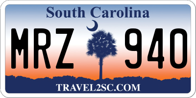 SC license plate MRZ940