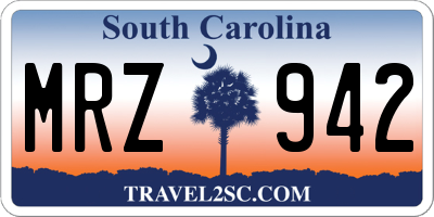 SC license plate MRZ942