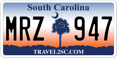 SC license plate MRZ947