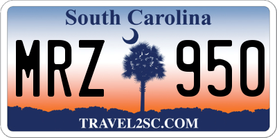 SC license plate MRZ950