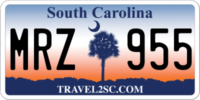SC license plate MRZ955