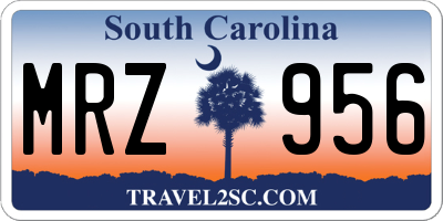 SC license plate MRZ956