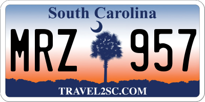 SC license plate MRZ957