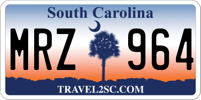 SC license plate MRZ964