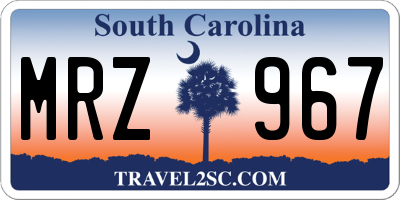 SC license plate MRZ967