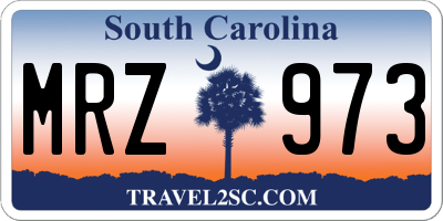 SC license plate MRZ973